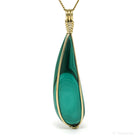 Malachite Polished Crystal Pendant with 9Kt Gold | Venusrox