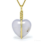 Blue Chalcedony Polished Heart Pendant from West Anatolia, Turkey | Venusrox