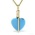 Turquoise Polished Heart Pendant from the Sleeping Beauty Mine, Arizona, USA | Venusrox