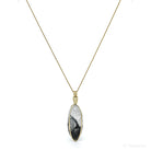Tourmalinated Quartz Polished Crystal Pendant from India | Venusrox