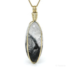 Tourmalinated Quartz Polished Crystal Pendant from India | Venusrox