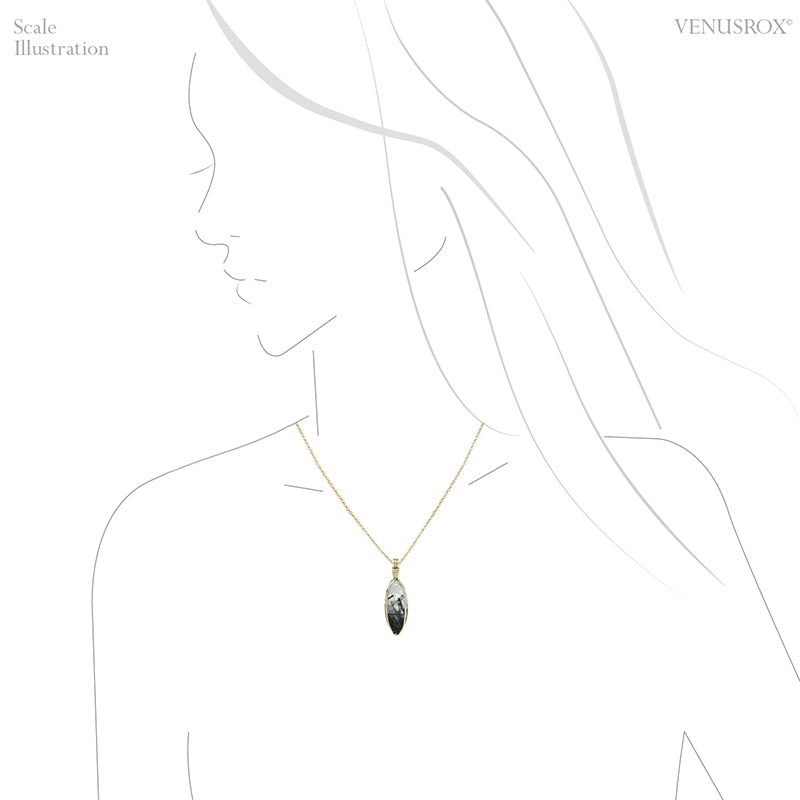 Tourmalinated Quartz Polished Crystal Pendant from India | Venusrox