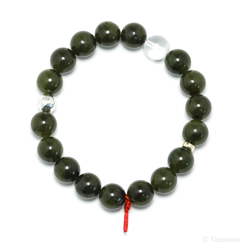 Green Nephrite Jade Bead Bracelet from Canada | Venusrox
