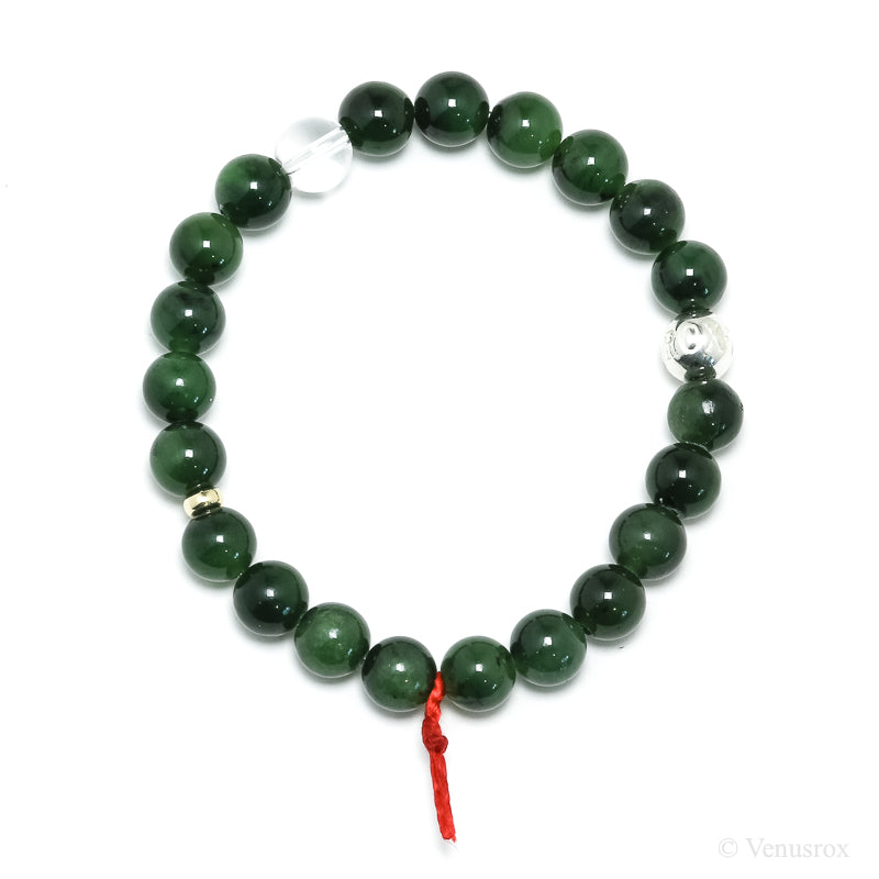 Green Nephrite Jade Bead Bracelet from Canada | Venusrox