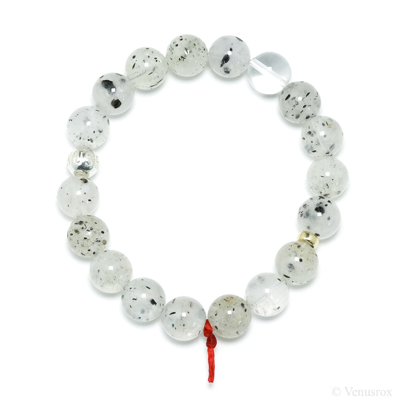 Mica in Quartz Bead Bracelet from Madagascar | Venusrox