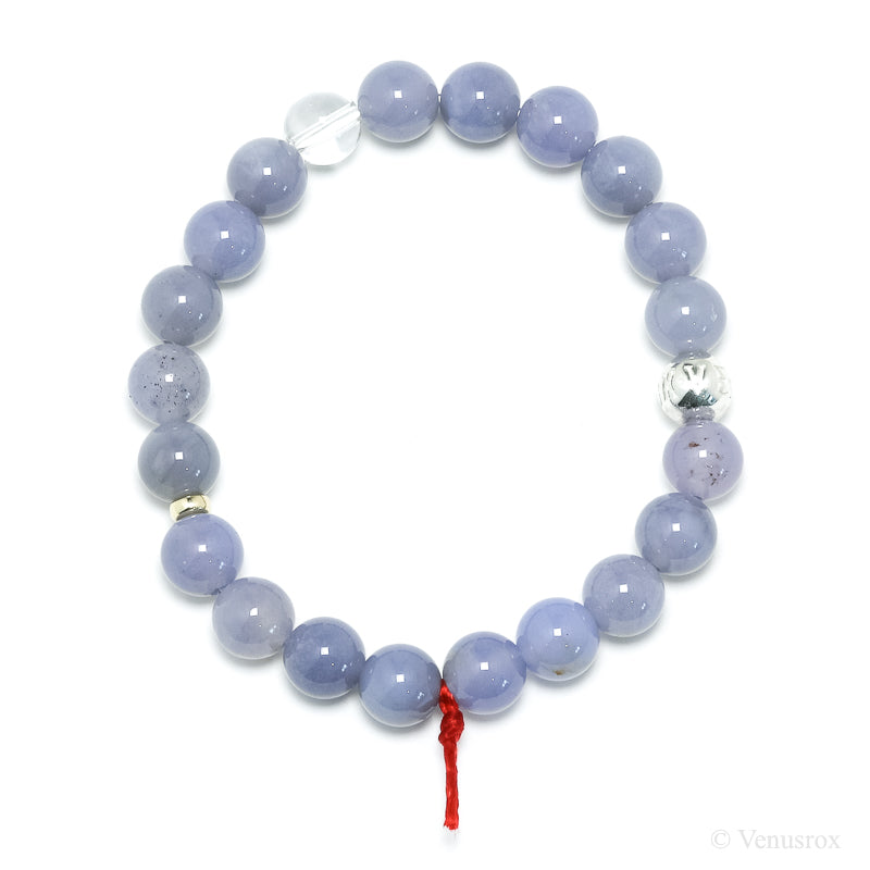 Blue Chalcedony Bead Bracelet from Malawi | Venusrox