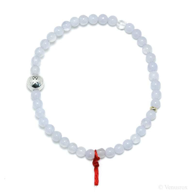 Blue Chalcedony Bead Bracelet from Malawi | Venusrox