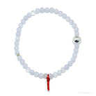 Blue Chalcedony Bead Bracelet from Malawi | Venusrox