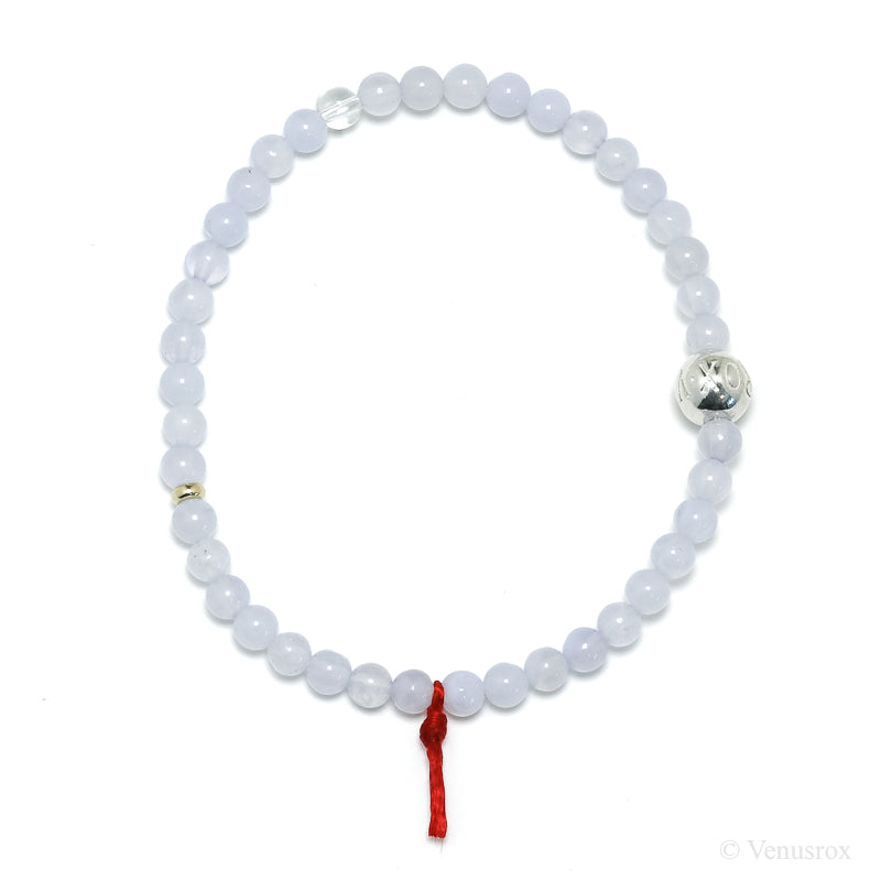 Blue Chalcedony Bead Bracelet from Malawi | Venusrox