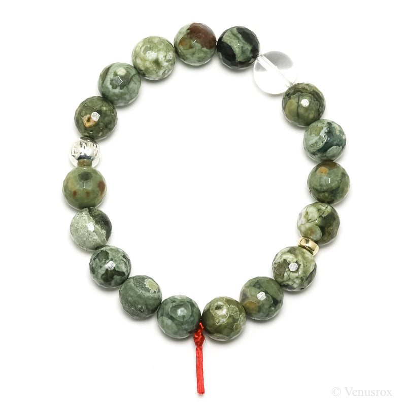 Rhyolite (Rainforest Jasper) Bead Bracelet from Australia | Venusrox