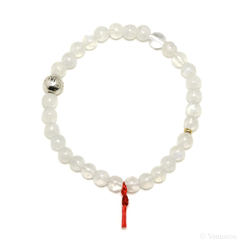 Rainbow Moonstone Bead Bracelet from India | Venusrox