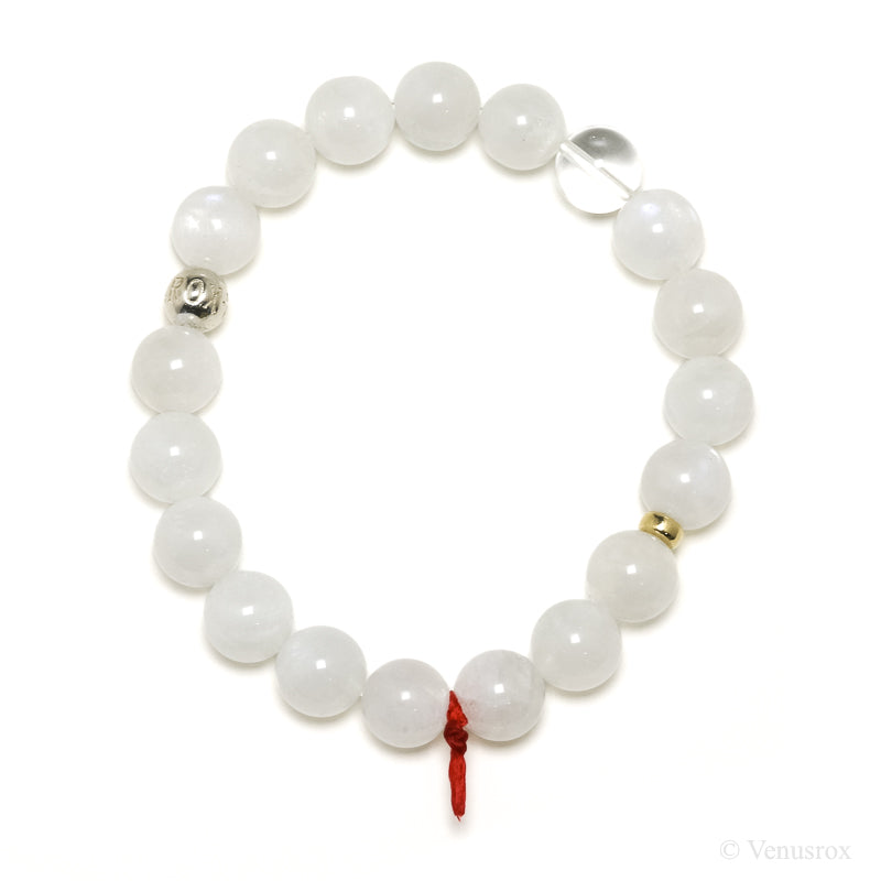 Rainbow Moonstone Bead Bracelet from India | Venusrox