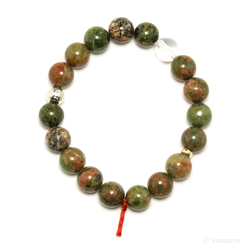 Unakite Bead Bracelet from South Africa | Venusrox