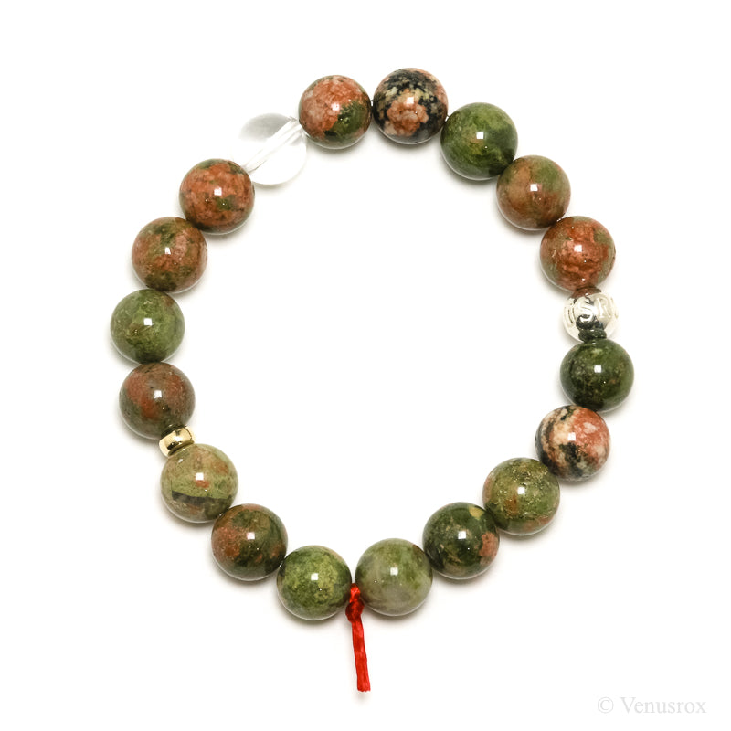 Unakite Bead Bracelet from South Africa | Venusrox
