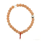Peach Moonstone Bead Bracelet from India | Venusrox