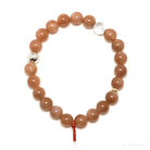 Peach Moonstone Bead Bracelet from India | Venusrox