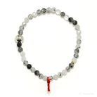 Tourmalinated Quartz Bead Bracelet from Brazil | Venusrox