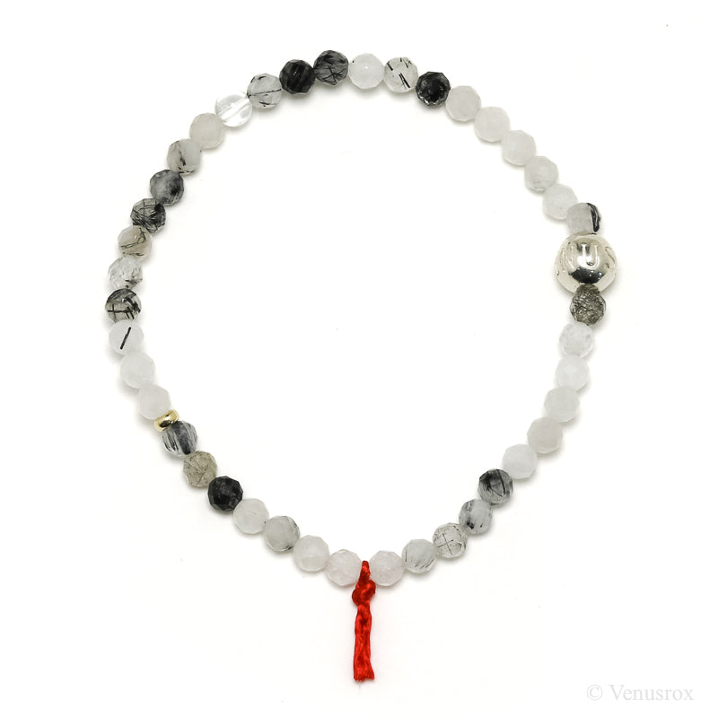 Tourmalinated Quartz Bead Bracelet from Brazil | Venusrox