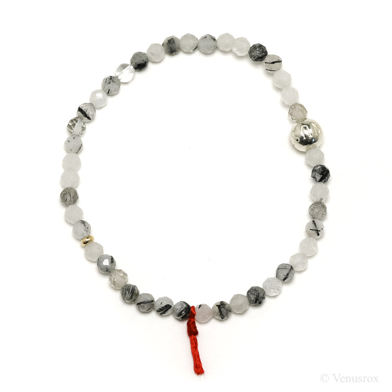 Tourmalinated Quartz Bead Bracelet from Brazil | Venusrox