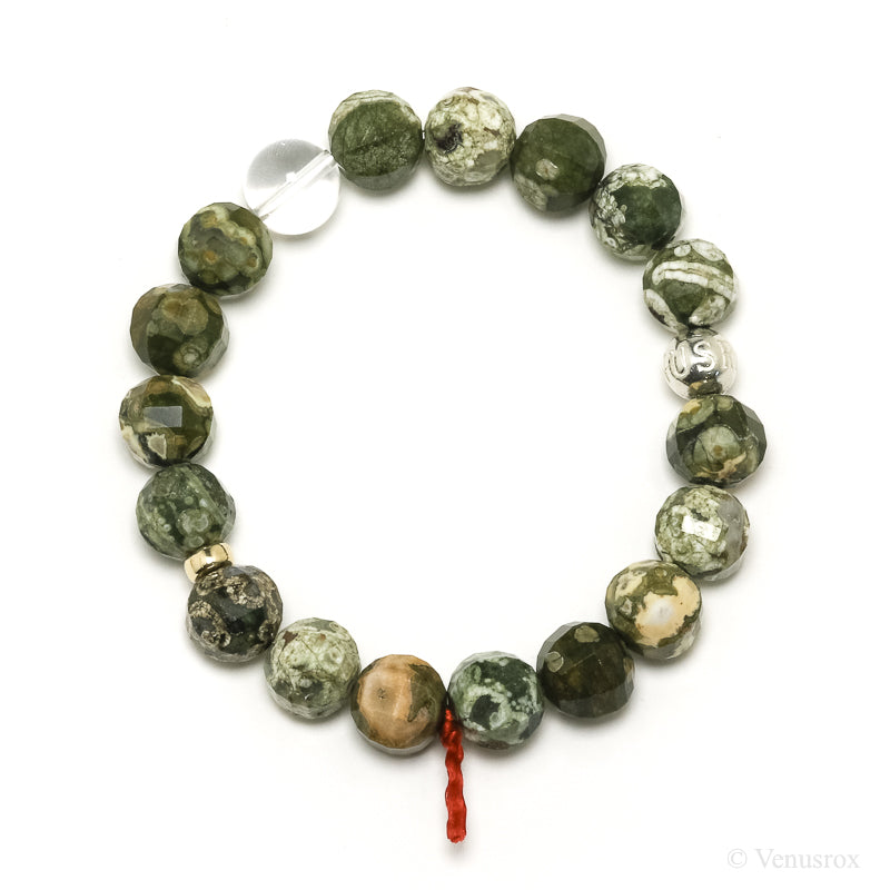 Rhyolite (Rainforest Jasper) Bead Bracelet from Australia | Venusrox