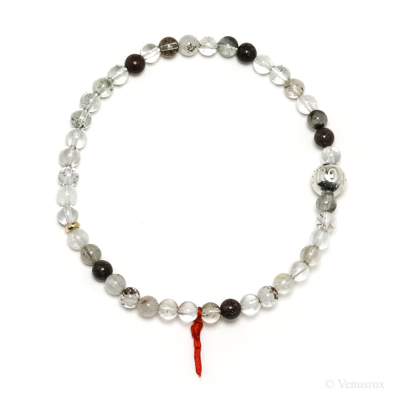 Chlorite/Lodalite Quartz Bead Bracelet from Brazil | Venusrox