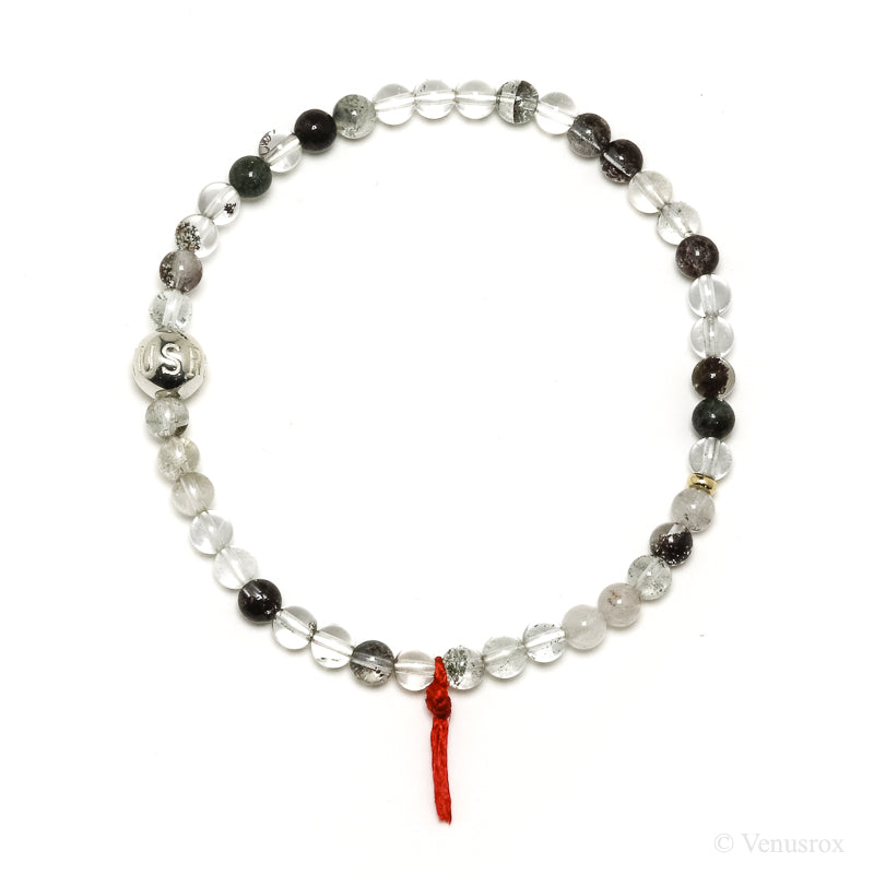 Chlorite/Lodalite Quartz Bead Bracelet from Brazil | Venusrox