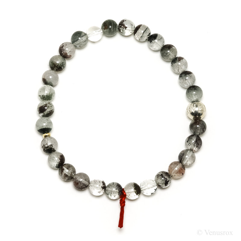 Chlorite/Lodalite Quartz Bead Bracelet from Brazil | Venusrox