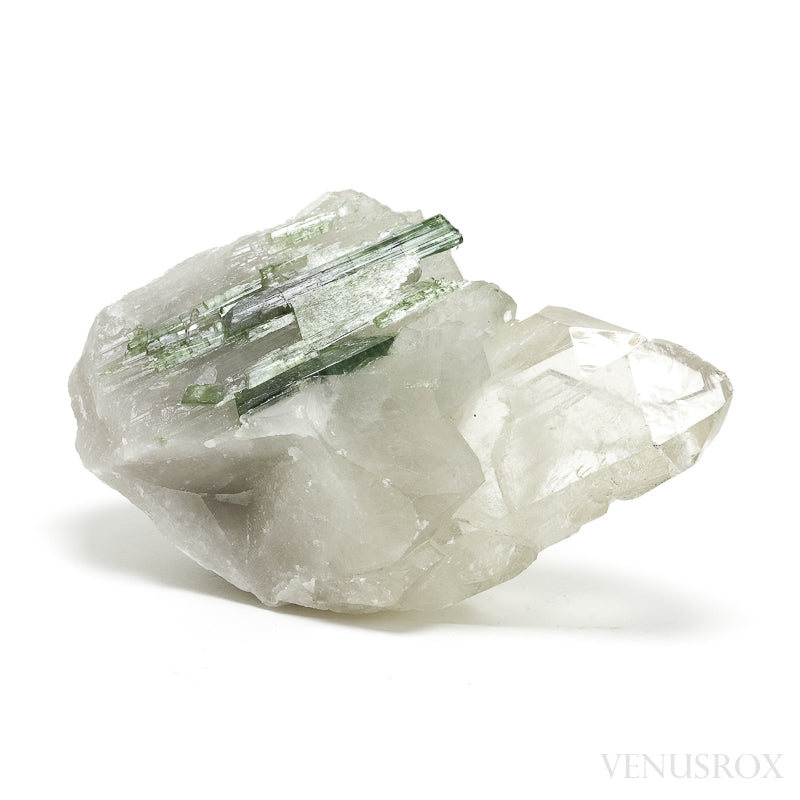 Clear Quartz with Green Tourmaline Natural Point from Brazil | Venusrox