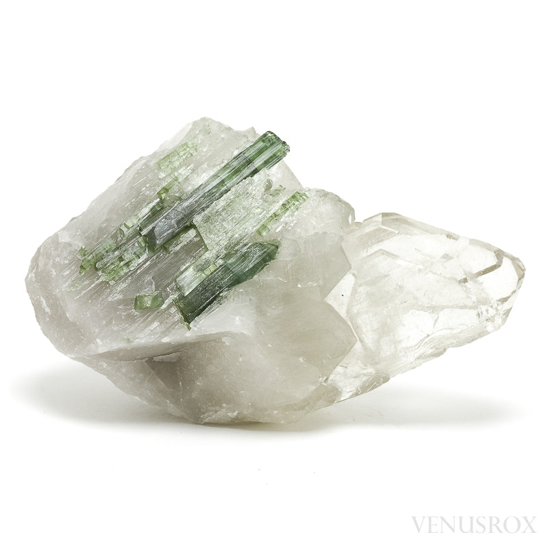 Clear Quartz with Green Tourmaline Natural Point from Brazil | Venusrox
