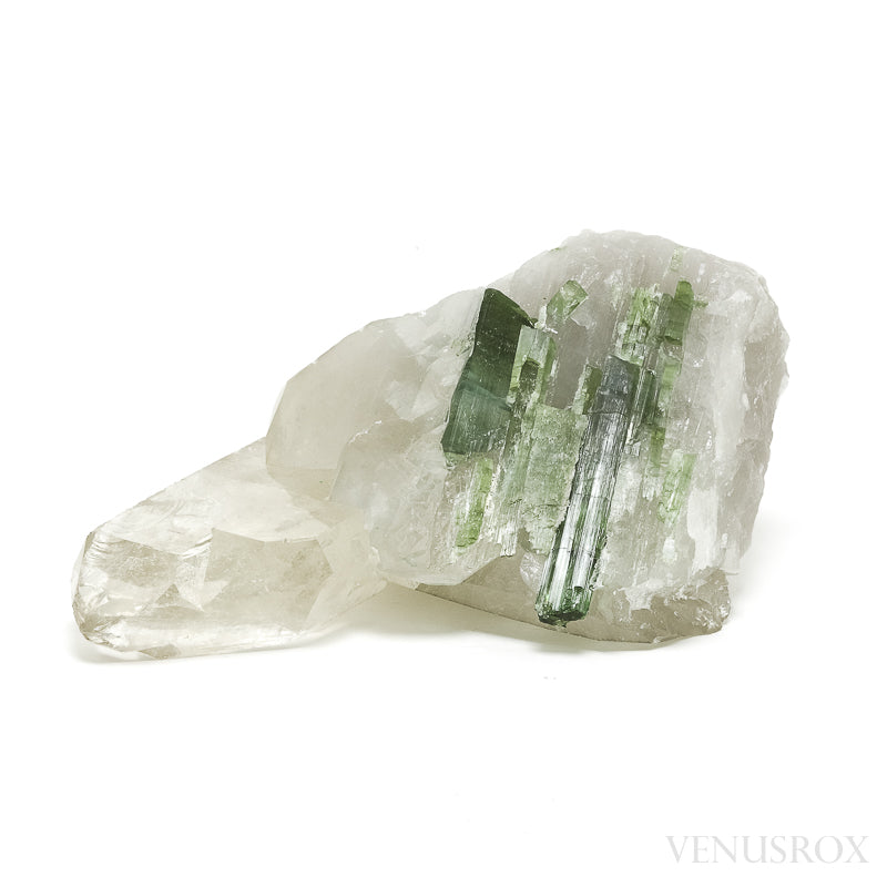 Clear Quartz with Green Tourmaline Natural Point from Brazil | Venusrox
