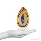 Agate Polished Slice from Brazil, mounted on a bespoke stand | Venusrox