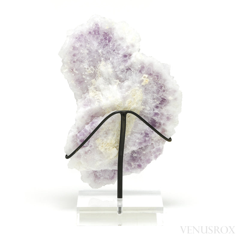 Amethyst with Clear Quartz Druzy Natural Cluster from Mexico mounted on bespoke stand | Venusrox