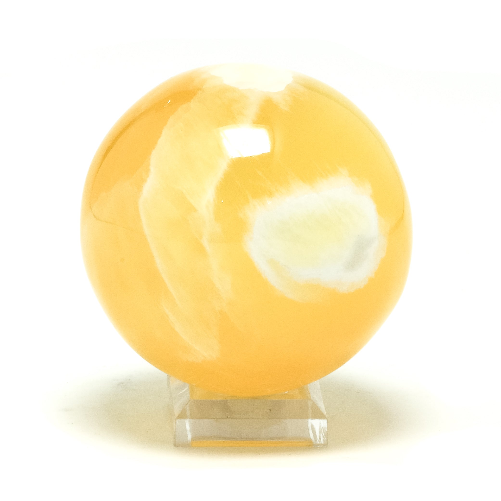 Orange Calcite Sphere from Utah, USA | Venusrox