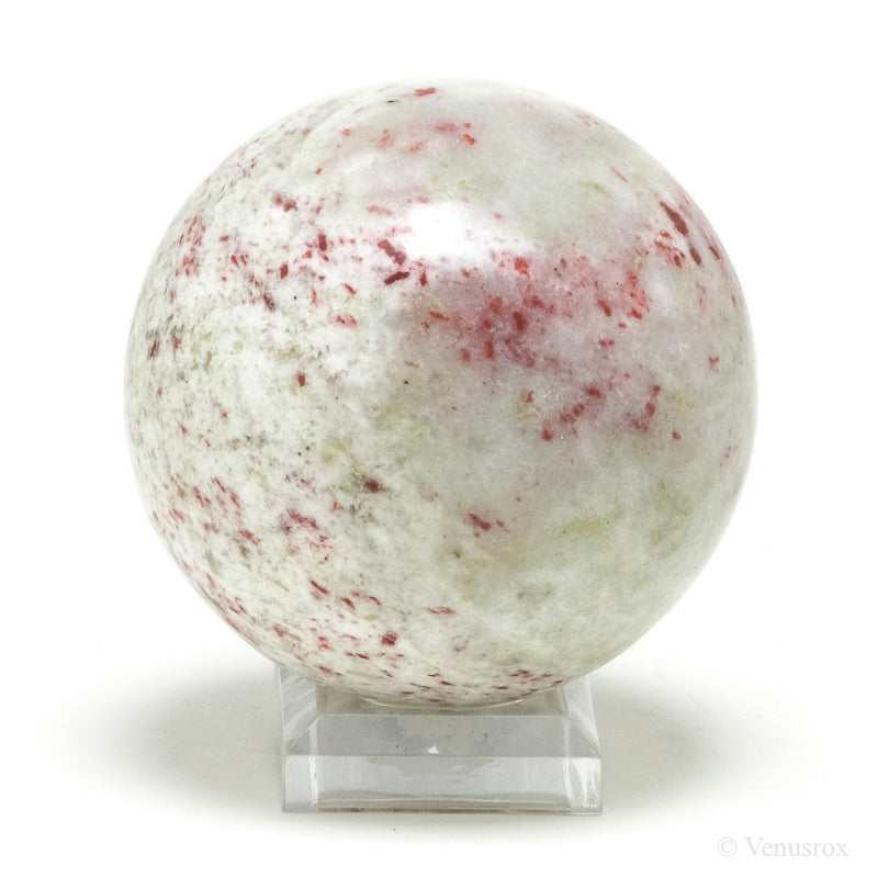 Cinnabite (Cinnabar in Scapolite) Polished Sphere from Peru | Venusrox