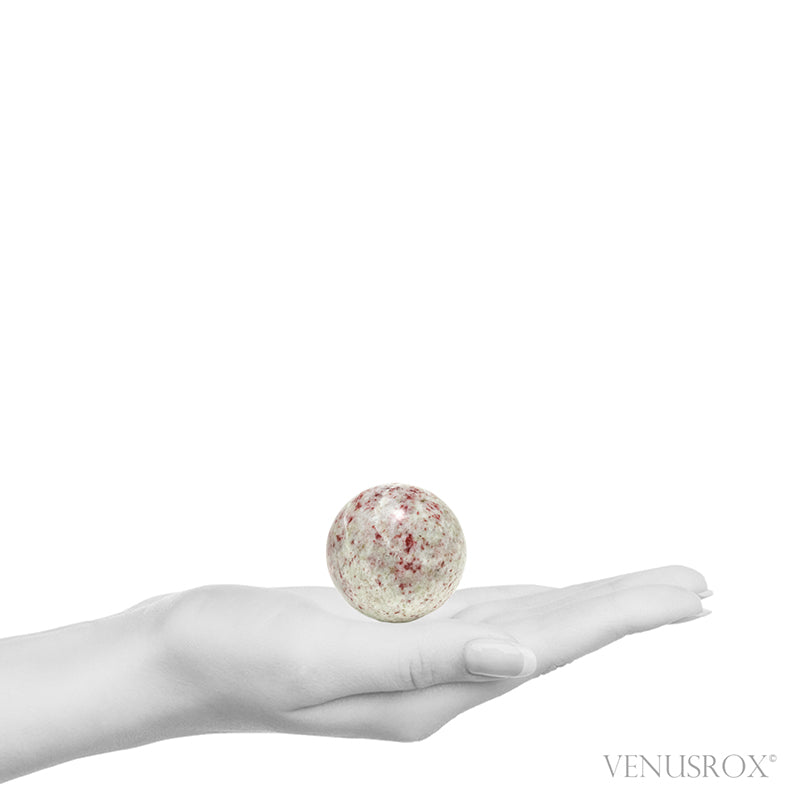 Cinnabite (Cinnabar in Scapolite) Polished Sphere from Peru | Venusrox
