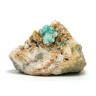 Rosasite with Selenite on Dolomite Natural Cluster from the Zellidja Mine, Bou Beker, Touissit-Bou Beker mining district, Jerada Province, Oriental Region, Morocco | Venusrox
