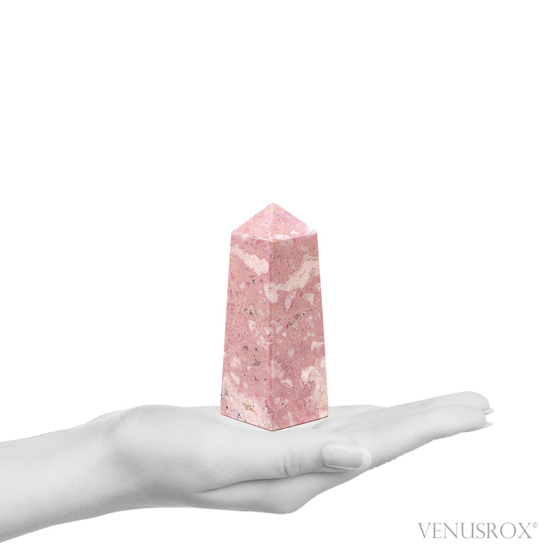 Rhodonite with Quartz Polished Point from Peru | Venusrox