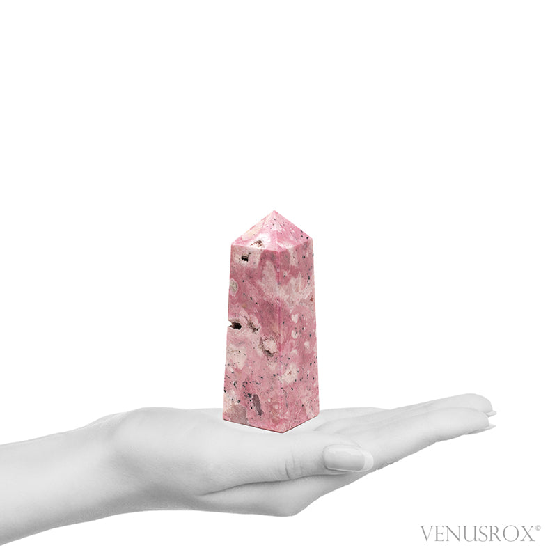 Rhodonite with Quartz Polished Point from Peru | Venusrox