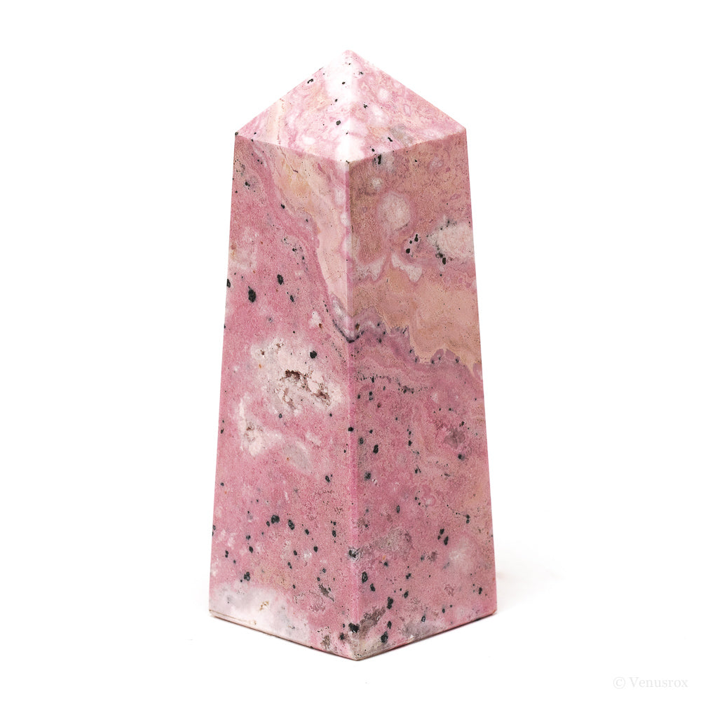 Rhodonite with Quartz Polished Point from Peru | Venusrox
