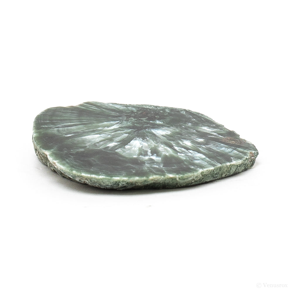 Seraphinite Polished/Natural Slice from the Korshunovskoye Iron Scary Deposit, Irkutskaya Oblast, Siberia, Russia | Venusrox