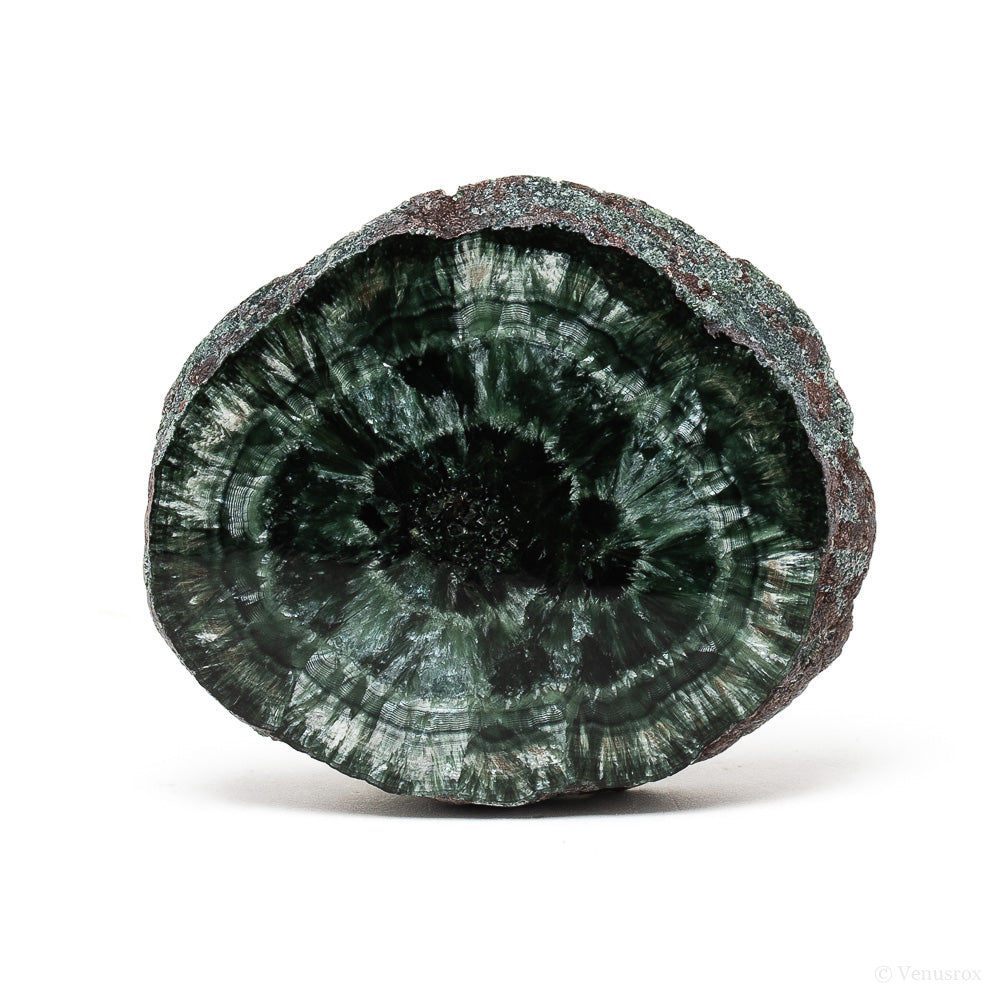 Seraphinite Polished/Natural Slice from the Korshunovskoye Iron Scary Deposit, Irkutskaya Oblast, Siberia, Russia | Venusrox