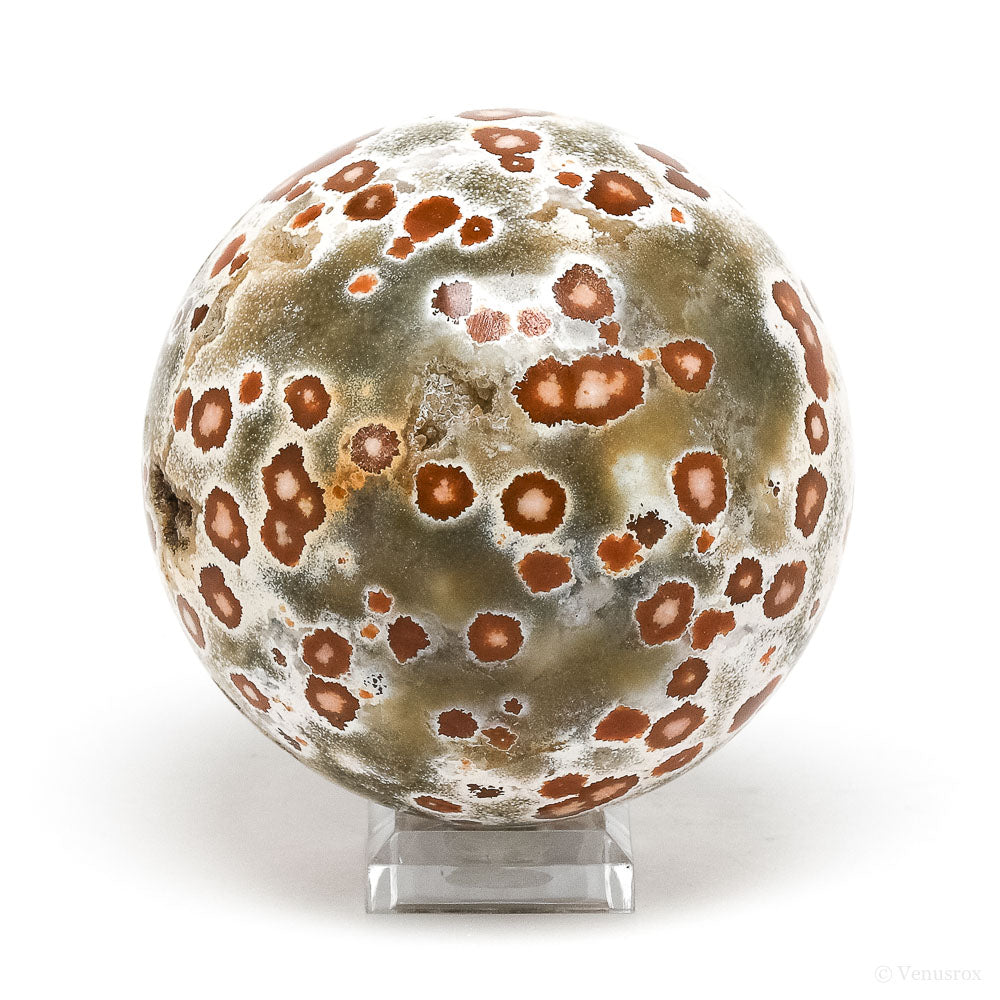 Ocean Jasper Part Polished/Part Natural Sphere from Madagascar | Venusrox