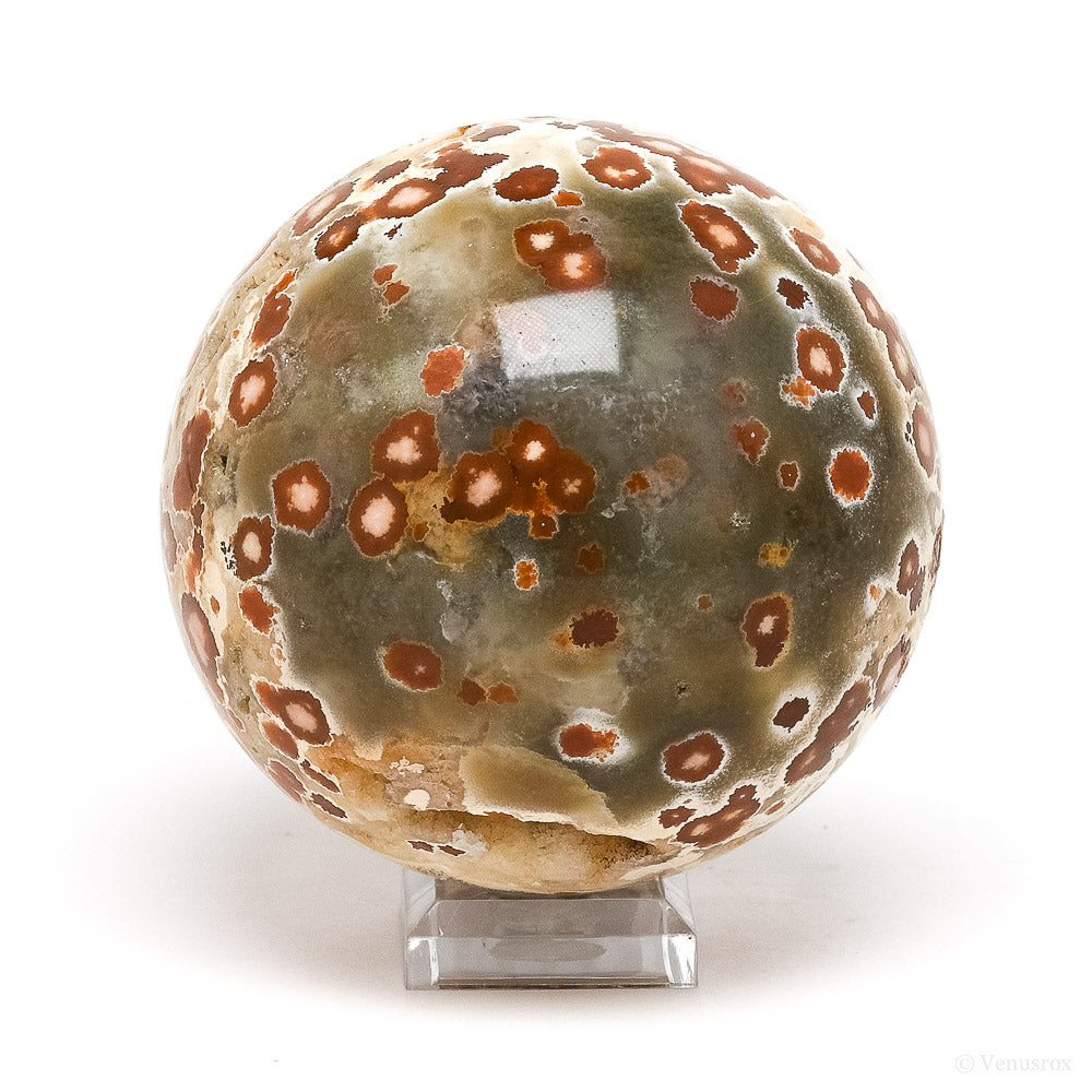 Ocean Jasper Part Polished/Part Natural Sphere from Madagascar | Venusrox
