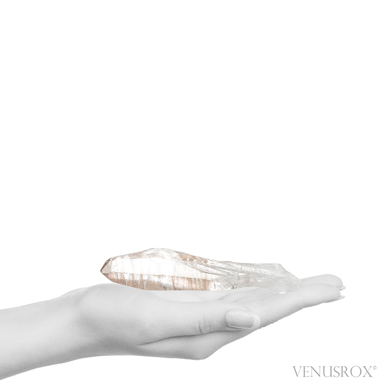 Lemurian Quartz with Hematite Part Polished/Part Natural Point from Brazil | Venusrox