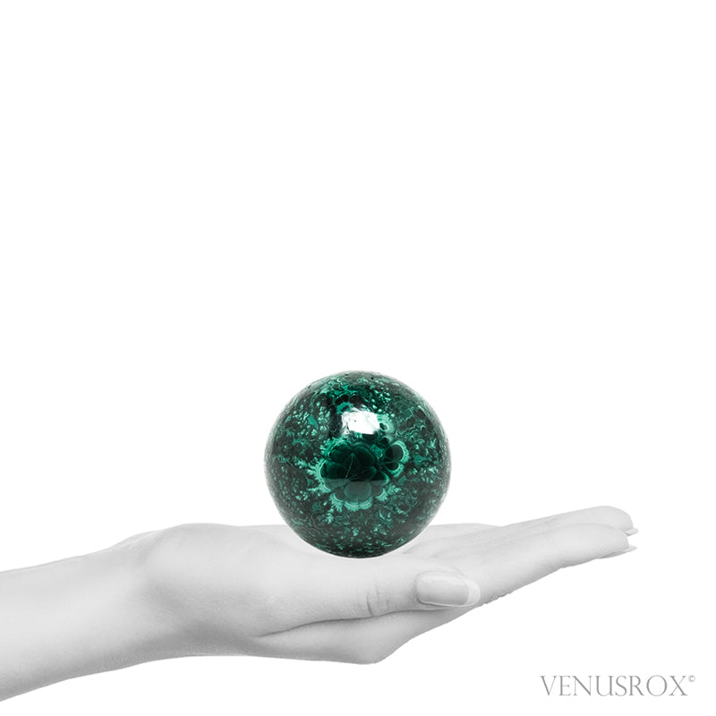 Malachite Polished Sphere from the Democratic Republic of Congo | Venusrox