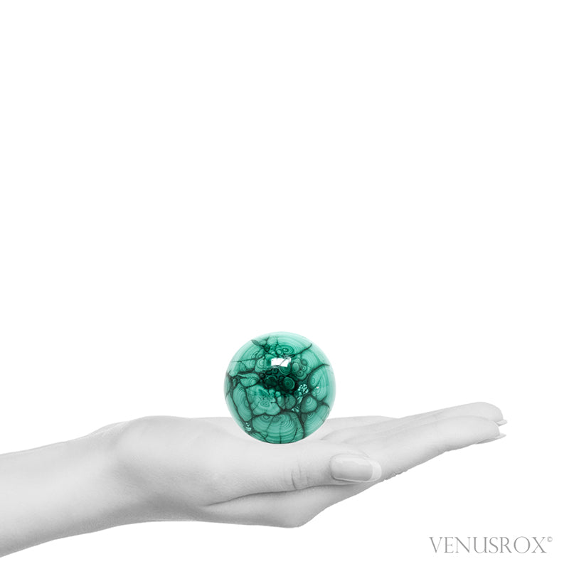 Malachite Polished Sphere from the Democratic Republic of Congo | Venusrox