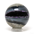 Amethyst with Agate Geode Sphere from Brazil | Venusrox