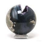 Amethyst with Agate Geode Sphere from Brazil | Venusrox