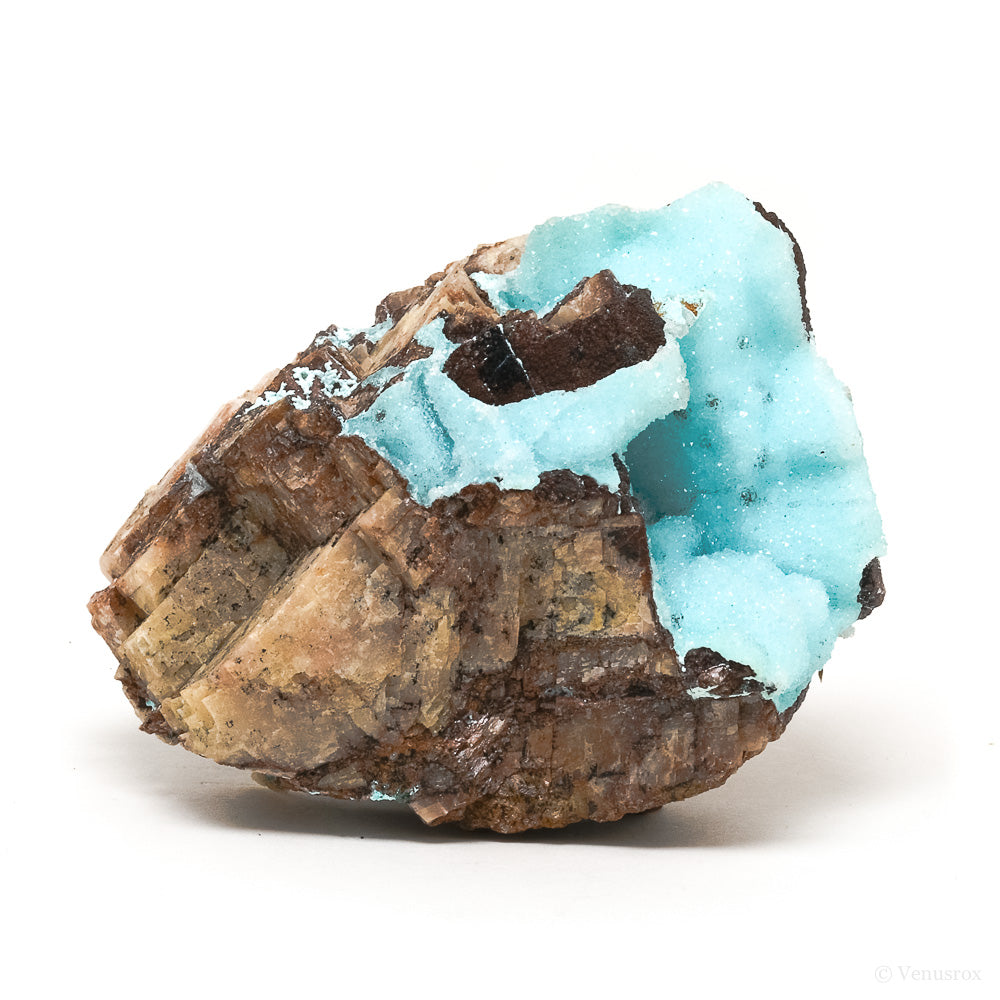 Chrysocolla with Clear Quartz & Matrix Natural Crystal from the Tenke-Fungurume Area, Lualaba, Democratic Republic of the Congo | Venusrox