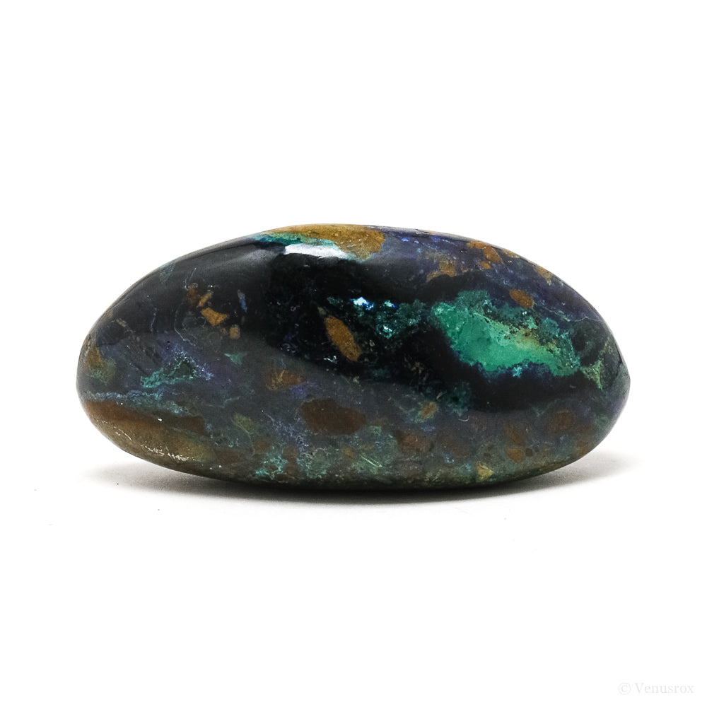 Azurite and Malachite in Matrix Polished Crystal from Huancavelica, Peru | Venusrox